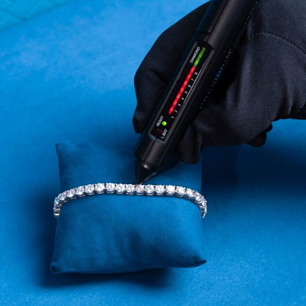4mm Moissanite Diamond Tennis Bracelet Sterling Silver Iced Custom